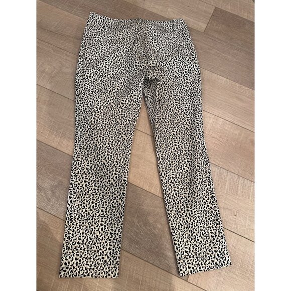 Loft Outlet Womens Skinny Ankle Pants Leopard Print 4P Petite Cotton/Spandex - Picture 8 of 8